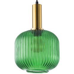 Ozdobna Szklana Lampa Wisząca CUMBRIA GREEN 317414 Polux