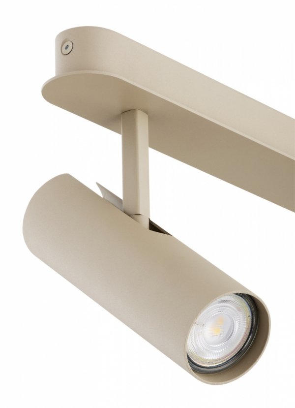Lampa sufitowa liniowa z 3 reflektorami regulowana beżowa minimalistyczna uniwersalna LINCA 6367 Argon