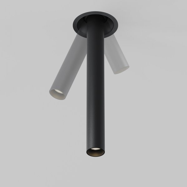 Lampa wpuszczana sufitowa spot LED minimalistyczna klasyczna aluminium czarna regulowana tuba Focus T MAYTONI C140RS-L300-7W3K-B