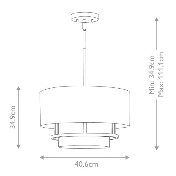 Lampa wisząca Graham Hinkley HK-GRAHAM-M-PN Polerowany nikiel w stylu Art Deco