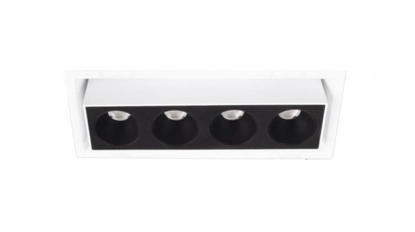 Oprawa wpustowa do skompletowania minimalistyczna prostokąt biała metalowa Modular H180.04 MAXLIGHT 