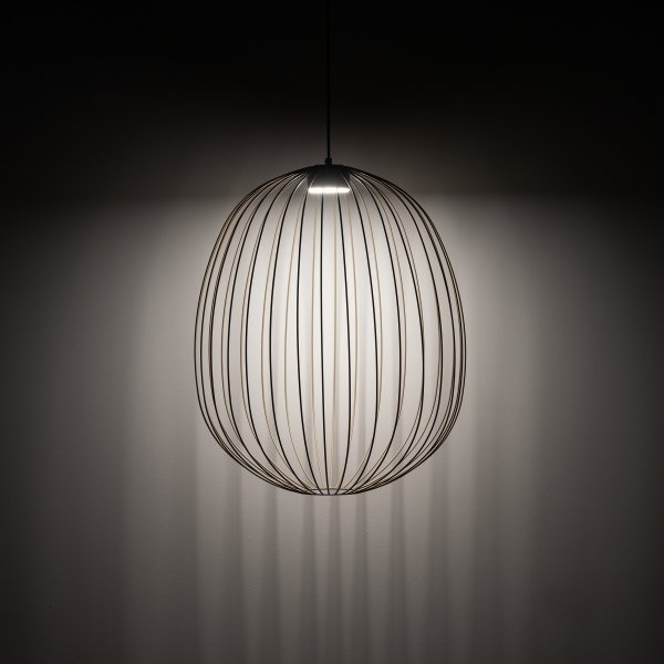Beżowa lampa wisząca ażurowa druciana owalna minimalistyczna loftowa uniwersalna klasyczna SPHERA L 11303 TK-LIGHTING
