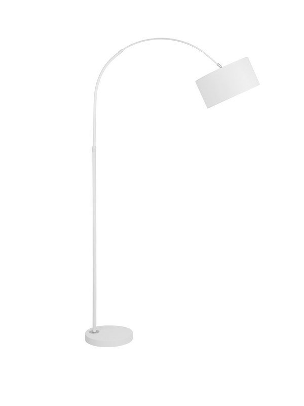 Nowoczesna lampa podłogowa duża biały tkaninowy abażur PALPALA LE42525 Luces Exclusivas