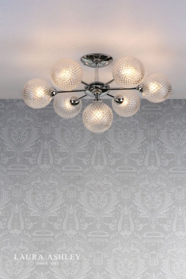 Plafon Sufitowy Chrom LAURA ASHLEY ATHERTON LA3756108-Q DAR LIGHTING