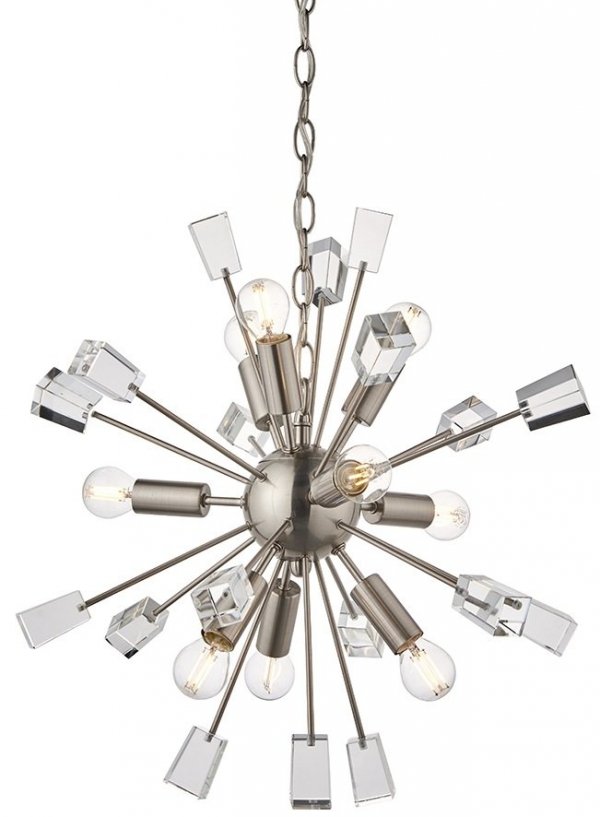 DESIGNERSKA LAMPA WISZĄCA MIRO ENDON SATYNOWA GLAMOUR Z KRYSZTAŁKAMI 81917 