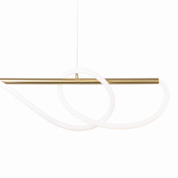 Nowoczesna lampa wisząca LED złota metalowa designerska listwa LAGUNA P0614  MAXLIGHT
