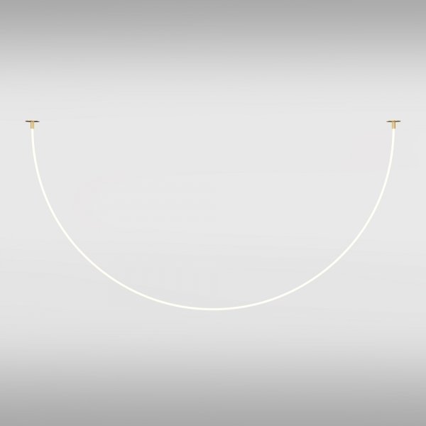 Minimalistyczna nowoczesna lampa wisząca LED aluminiowa złota Tau MAYTONI MOD146PL-L40G3K
