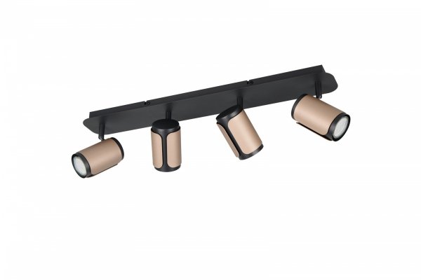 Nowoczesny plafon lampa sufitowa 4-płomienna brązowa regulowane tuby uniwersalna minimalistyczna metalowa GILLAN 814500465 Trio