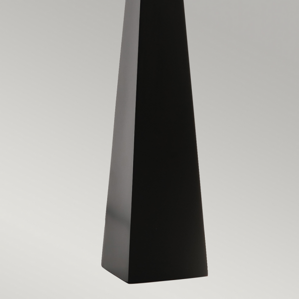 Nowoczesna lampa stołowa czarna salonowa z szarym abażurem ASCENT ASCENT-TL-BLK Elstead Lighting polerowany nikiel