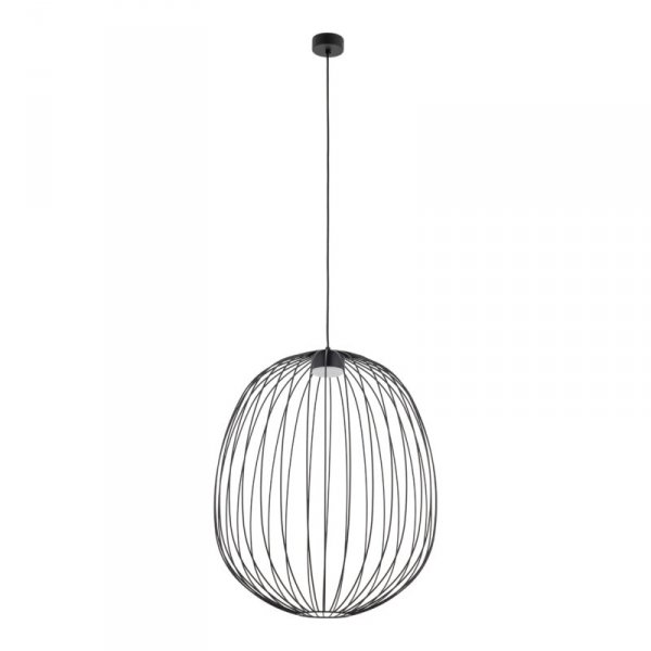 Czarna lampa wisząca ażurowa druciana owalna minimalistyczna loftowa uniwersalna klasyczna SPHERA L 11301 TK-LIGHTING