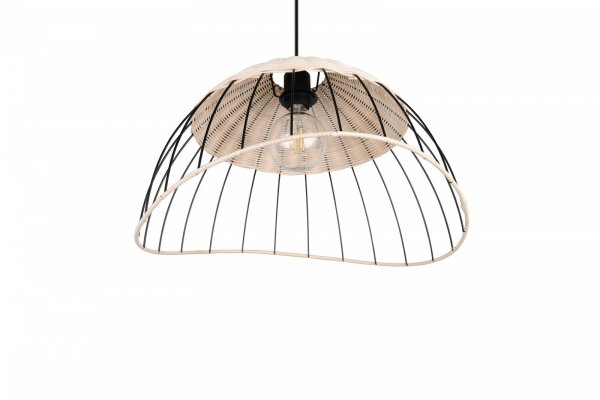 Lampa wisząca pleciona rattanowa kolor naturalny owalna boho rystykalna industrialna minimalistyczna nad stół do salonu sypialni SANDRINE R36211032 Rl