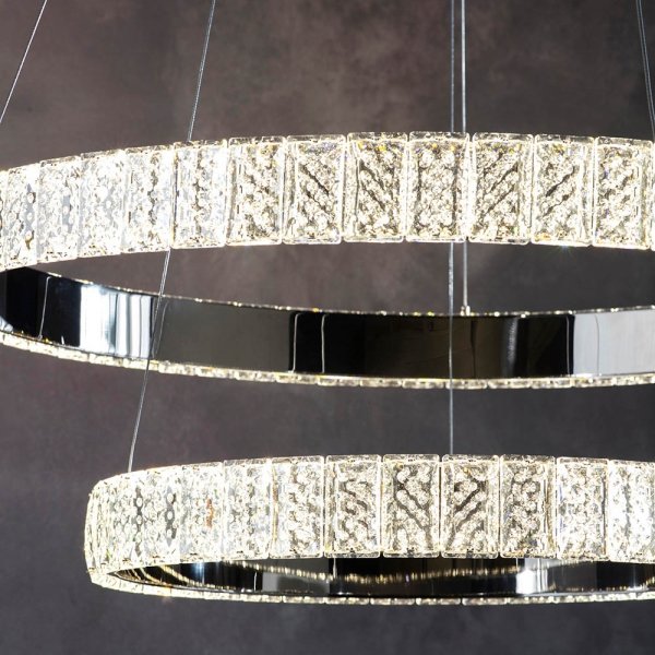 Lampa Wisząca Chrom LED Glamopur CELESTE 78701 ENDON