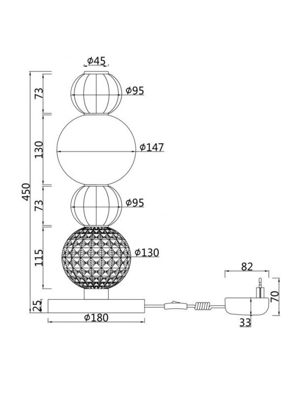 Lampka Stołowa COLLAR MOD301TL-L18CH3K MAYTONI