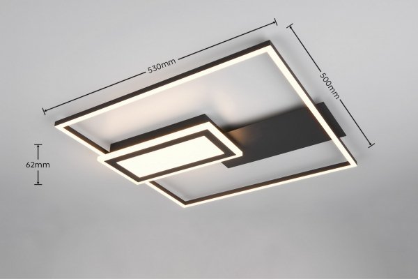 Kwadratowy plafon sufitowy LED 32W Spiro RL R67862932