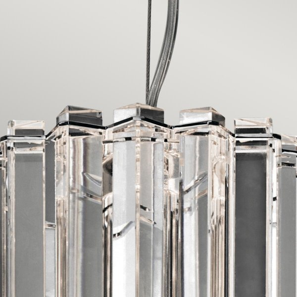 Mała lampa wisząca Crystal Skye 2 źródła światła glamour szklana tuba nowoczesna KL-CRYSTAL-SKYE-MP KICHLER