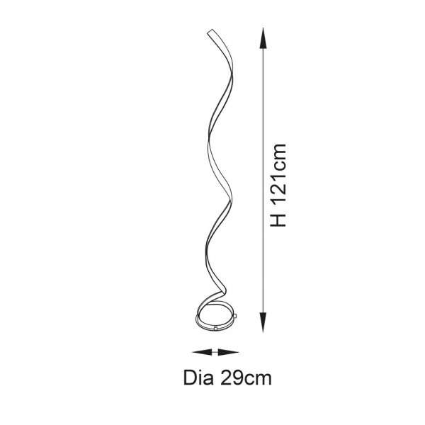 Designerska Lampa Podłogowa Nowoczesna LED Złota ARIA 95841 ENDON