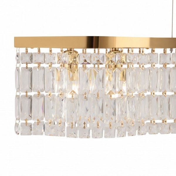 Kryształowa Lampa Wisząca Nad Stół Glamour Złota DUNE DIA005PL-06G MAYTONI