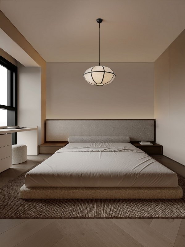 Lampa wisząca lniany abażur owalny retro nowoczesna klasyczna dekoracyjna do sypialni salonu Luces Exclusivas