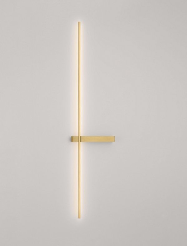 Nowoczesny złoty kinkiet LED listwa minimalistyczny uniwersalny zmiana barwy światła HIGUERA LE46072 LUCES EXCLUSIVAS