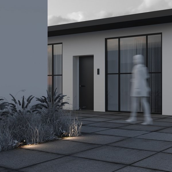 Nowoczesne oświetlenie zewnętrzne niskie LED grafit stal nierdzewna Sleek MAYTONI O477FL-L2GF3K1