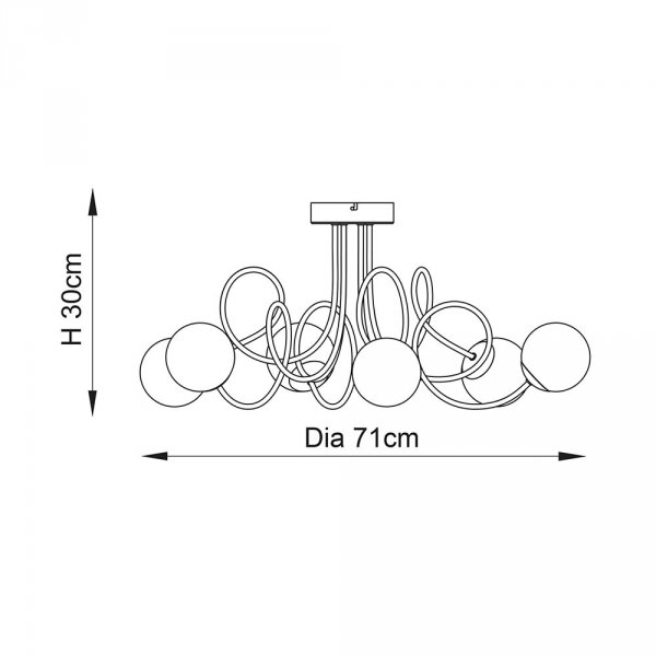 Nowoczesna Lampa Wisząca Chrom Deisgnerski Klosz Kula AURIA 76349 ENDON