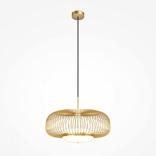  Nowoczesna designerska lampa wisząca LED owalna metalowa mosiądz Levitation MAYTONI MOD376PL-L30G3K