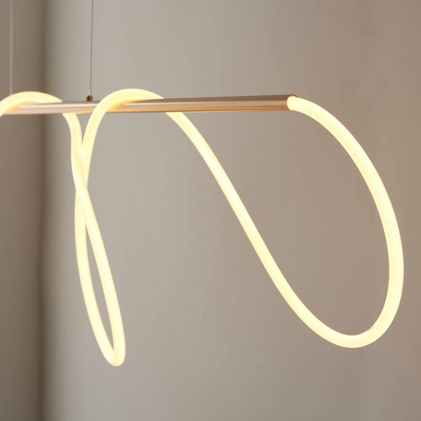 Nowoczesna Lampa Wisząca Designerska Tuba LED Mosiądz ATTALEA 97629 ENDON