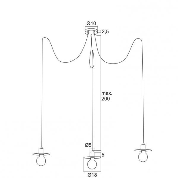 RUSTYKALNA LAMPA WISZĄCA ARGON CORSO 1378