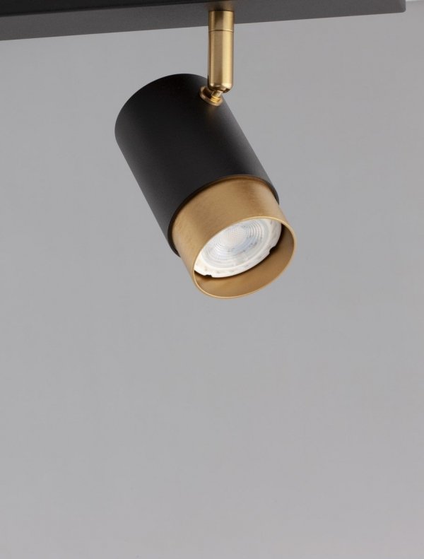 Lampa Sufitowa Aluminiowa Czarno Złota LOFT LUCES EXCLUSIVAS CAYES LE42614