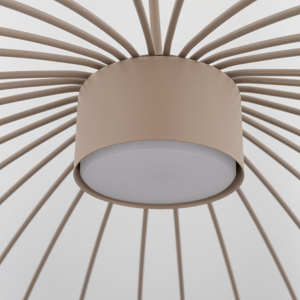 Beżowa lampa wisząca ażurowa druciana okrągła minimalistyczna loftowa uniwersalna klasyczna SPHERA M 11306 TK-LIGHTING