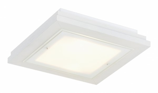 Lampa sufitowa plafon kwadratowy 32cm drewniany klasyczny nowoczesny minimalistyczny biały TABOR 7266 Argon