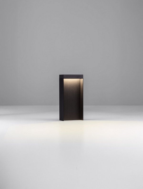 Minimalistyczny słupek ogrodowy klasyczny LED aluminiowy kolor antracyt niski prostokątny IP65 ONZULIA LE75114 Luces Exclusivas