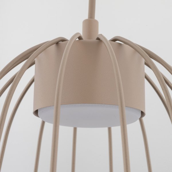 Beżowa lampa wisząca ażurowa druciana owalna minimalistyczna loftowa uniwersalna klasyczna SPHERA S 11309 TK-LIGHTING