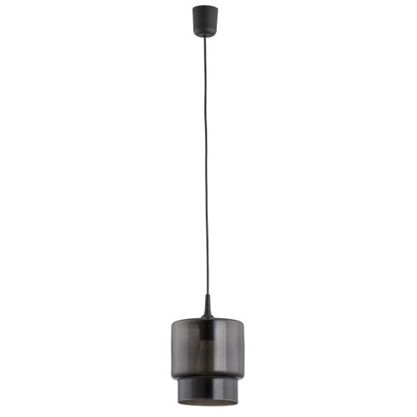 Modernistyczna szklana lampa wisząca elegancka minimalistyczna grafit czarna regulacja wysokości NEWA 3270 Argon