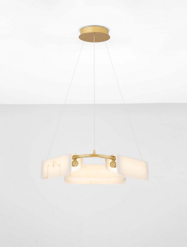 Marmurowa Lampa Wisząca Salonowa w Stylu Art Deco MAIRANA LE44616