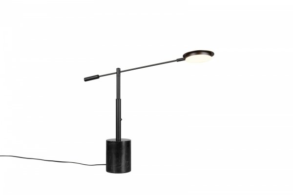 Nowoczesna dekoracyjna lampa stołowa biurkowa LED designerska marmurowa podstawa czarna ściemnialna FIORE 554610132 TRIO
