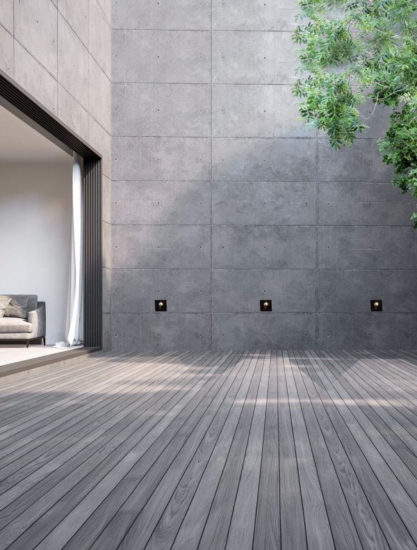 Oprawa wpuszczana kinkiet LED kolor antracyt kwadratowa minimalistyczna nowoczesna IP65 ZALIRCO LE75331 Luces Exclusivas