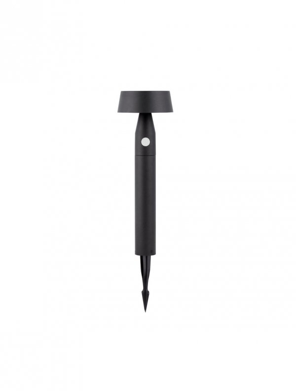 Minimalistyczny słupek ogrodowy z czujnikiem ruchu klasyczny LED 3 tryby świecenia aluminiowy czarny regulowany IP54 FRAVELA LE75124 Luces Exclusivas
