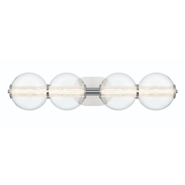 Kinkiet szklany polerowany chrom Atomo Elstead Lighting QN-ATOMO-4W-PC