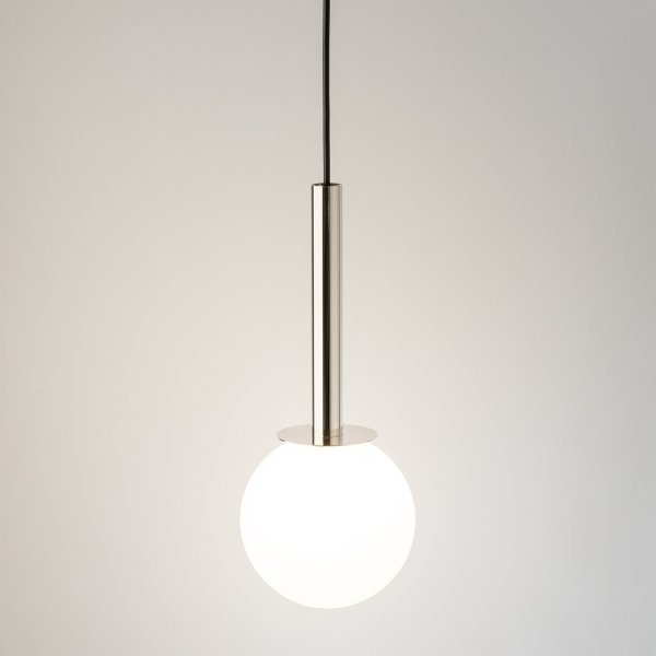 Nowoczesna szklana biała kula srebrna lampa wisząca Daisy I Sigma 40763