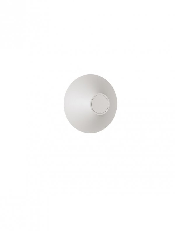 Minimalistyczny kinkiet zewnętrzny LED biały aluminiowy okrągły podświetlający elewację klasyczny nowoczesny IP54 QUERILO LE75186 Luces Exclusivas