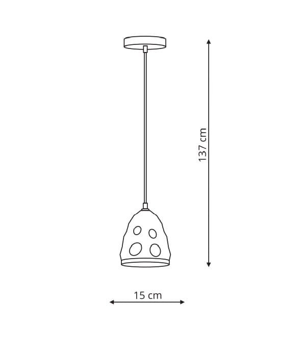 NOWOCZESNA LAMPA WISZĄCA LIGHT PRESTIGE MELT  LP-126/1P