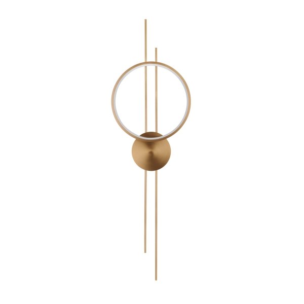 Lampa ścienna kinkiet LED listwy okrąg metalowy złoty nowoczesny designerski dekoracyjny ECLIPTICA ST-DL8532 Step Into Design