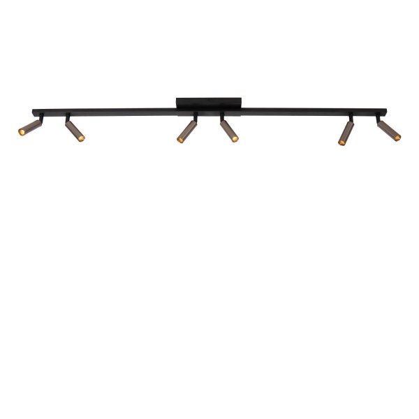 Nowoczesna lampa sufitowa listwa czarno-brązowa regulowane tuby uniwersalna minimalistyczna aluminiowa KEONI 09943/06/97 Lucide
