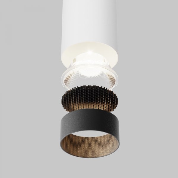 Lampa wisząca minimalistyczna LED aluminium biały nad stół do jadalni do salonu Focus LED Maytoni P072PL-L12W4K-1