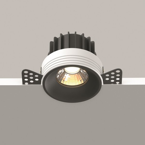 Czarna Oprawka Wpuszczana Downlight Round Maytoni DL058-12W3K-TRS-B