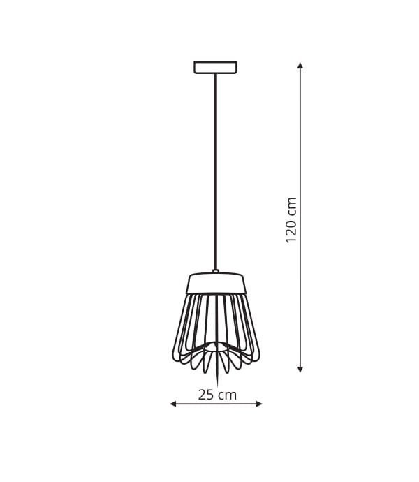 DRUCIANA LAMPA WISZĄCA LIGHT PRESTIGE NIDO  LP-128/1P BK