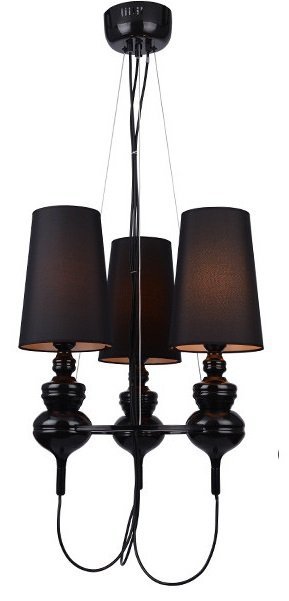LAMPA SUFITOWA WISZĄCA AZZARDO BAROCO 3 PENDANT AD-7121S-3BK