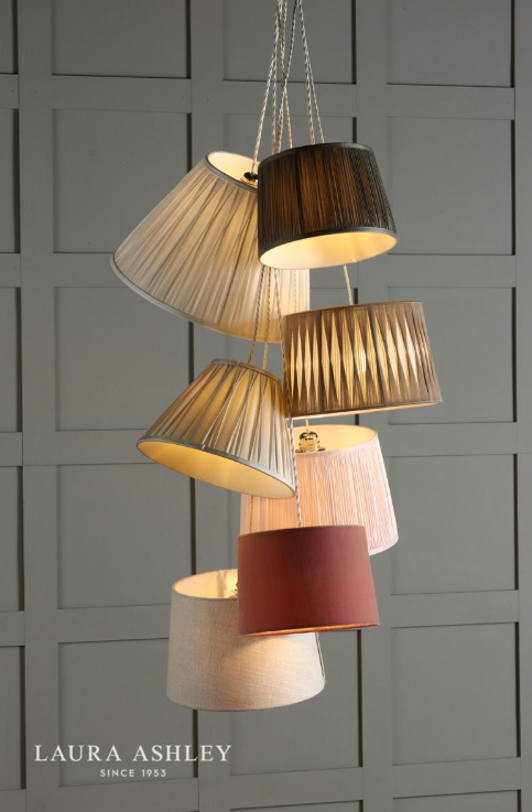 Klosz Abażur 20cm LAURA ASHLEY Fenn Silk Silver DAR LIGHTING LA3619641-Q (Abażur- Bez Podstawy)