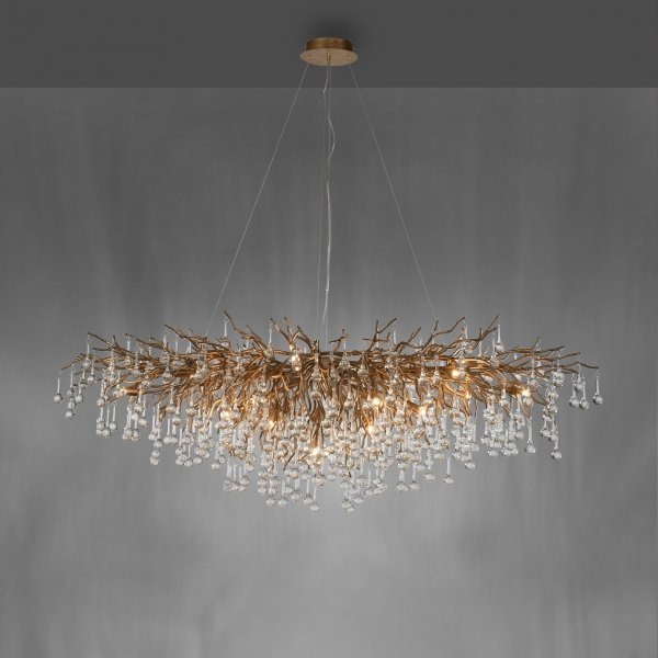 Lampa Wisząca ICICLE 2031-11 Zuma Line Złota | Nowoczesny Żyrandol 15xG9